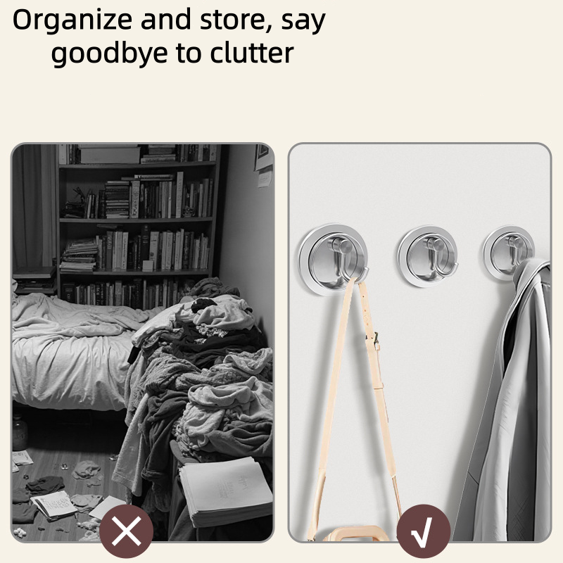 Stainless Steel Hidden Folding Clothes Hook Wall-Mounted Eco-Friendly for Bedroom Living Room Closet Hotel Home