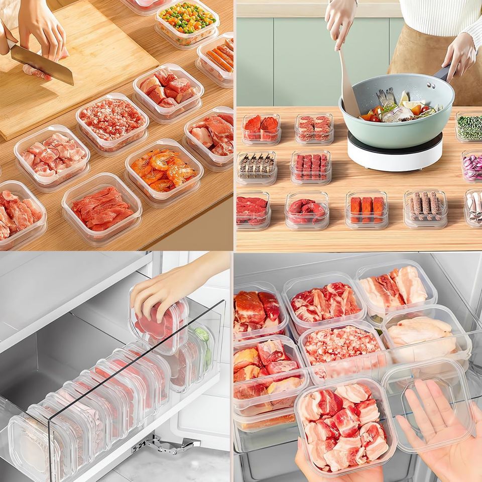 Clear Refrigerator Organizer for Minimalist Kitchen Accessories