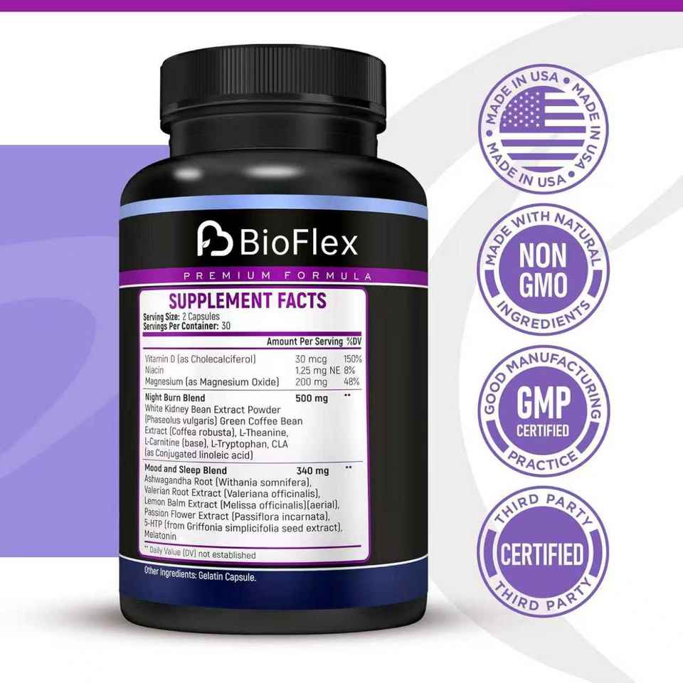 Private Label Natural Herbal Night Fat Burner Slimming Capsules Weight Loss Supplement with Ashwagandha Root