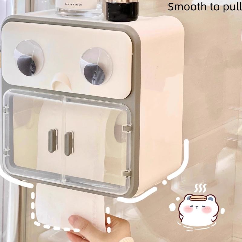 Modern Bathroom Tissue Box Holder with Wall Mount