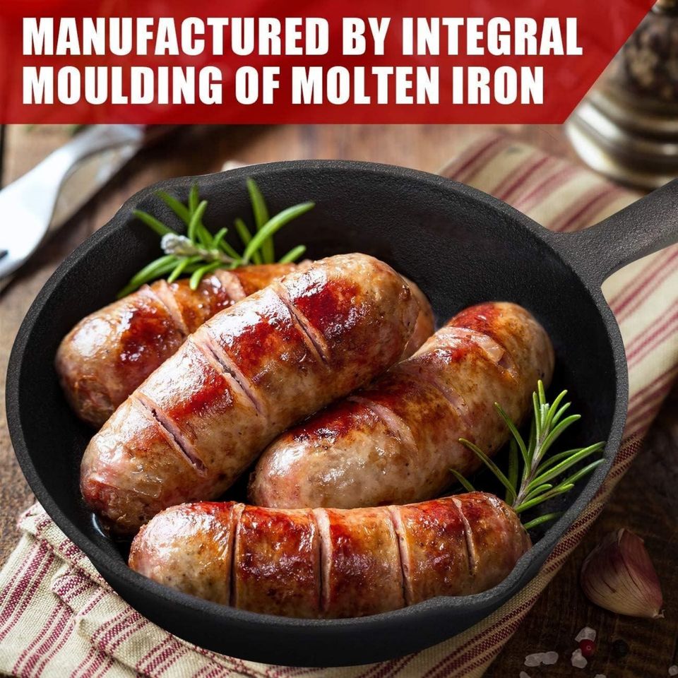 Cast Iron Mini Omelette Breakfast Pan Small Kitchen Cookware Pancake Steak Egg Roasting Modern Durable Environmentally Friendly Gas