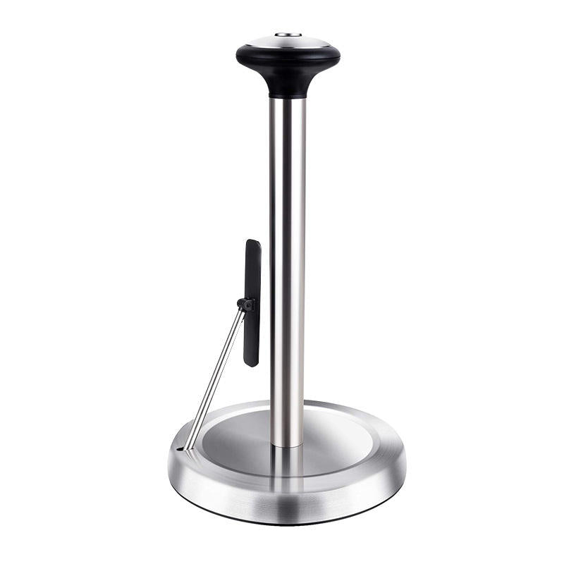 Stainless Steel Kitchen Roll Holder Vertical Paper Towel Stand Toilet Paper Holder Cling Film Storage Rack