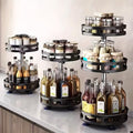 Rotating Kitchen Metal Spice Rack Spice Storage Organizer Spice Jar Organizer for Kitchen Accessories