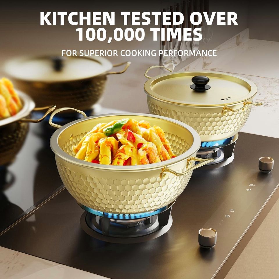 Modern Stainless Steel Double-Ear Induction Pot Korean Ramen Small Cooking Pot Household Dormitory Noodle Cookware Sets