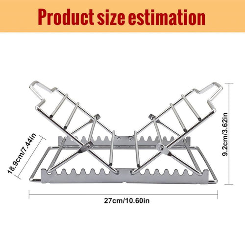 Adjustable Folding V-shaped Stainless Steel Roasting Rack