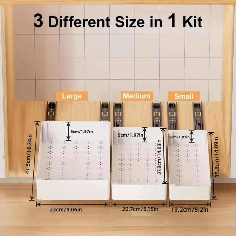 Pull Out Kitchen Drawer Organizer