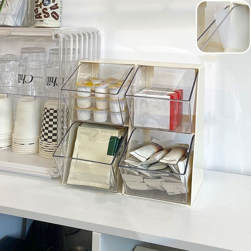 Plastic Tea Bag Coffee Storage Box Candy Chocolate Snack Rack Jewelry Storage