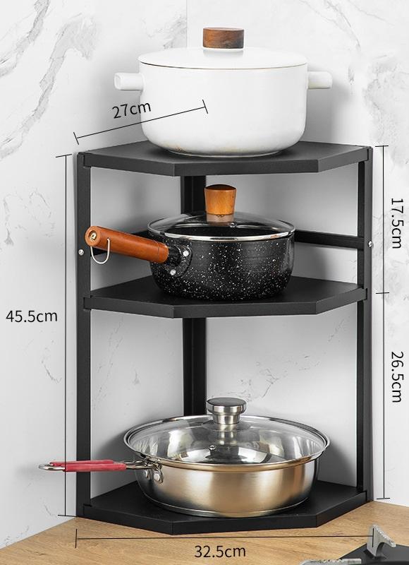 3 Tier Kitchen Cabinet Sink Storage for Shelves Organizer Shelf Holder Racks Kitchen Dish Basket Metal