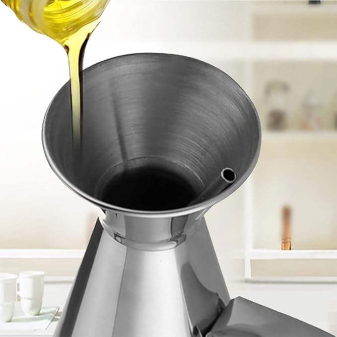 High-Performance Stainless Steel Olive Oil, Soy Sauce, and Vinegar Pourer Bottle with Leak-Proof Kitchen Dispenser, Easy to Pour