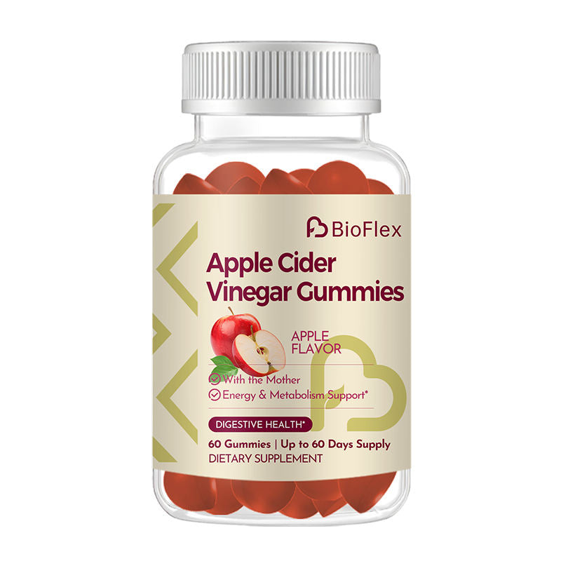 BioFlex Wholesale OEM White Label Vegan ACV Gummies Bio Fat Burner Apple Cider Vinegar Supplement Weight Loss Adults 60