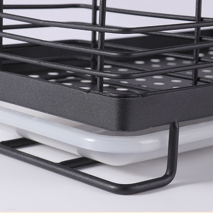 Kitchen Sink Caddy Sponge Holder Organizer 2-in-1 Sinkware Caddy with Drain Tray