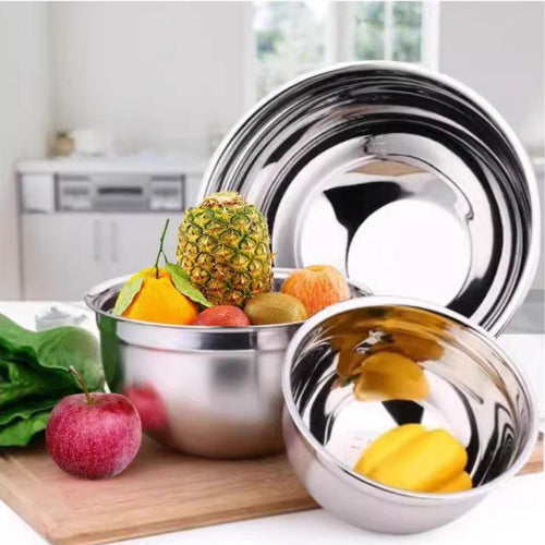 5-Piece Covered Mixing Bowl Set, Stainless Steel Collection