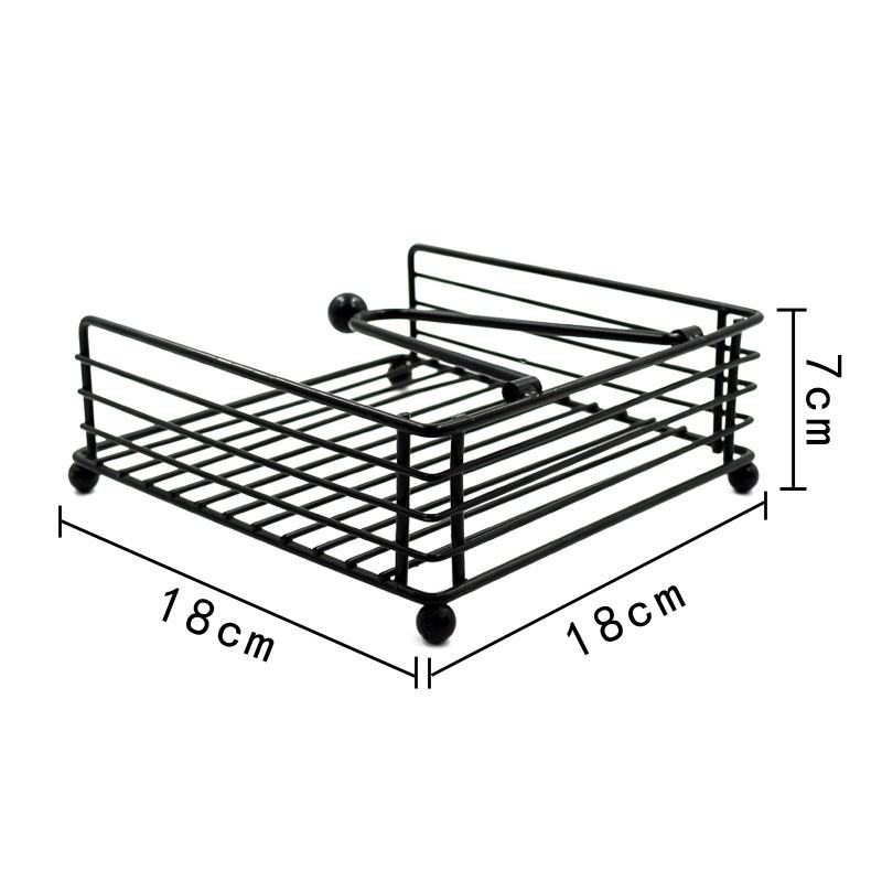 Modern European Creative Square Napkin Holder - Flat Metal with Weighted Arm for Kitchen and Car