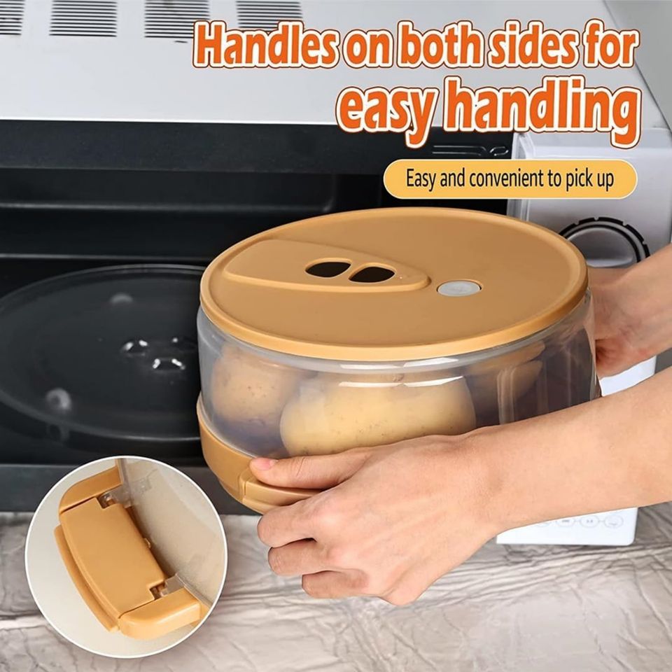 Microwave Safe Plastic Fresh-keeping Lazy Artifact Oven Baked Potato Cooker with Bacon Baking Boxes Utensils