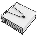 Modern European Creative Square Napkin Holder - Flat Metal with Weighted Arm for Kitchen and Car
