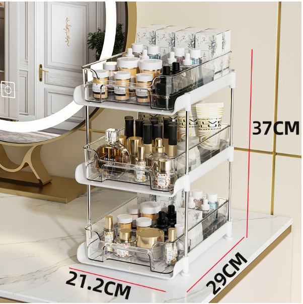 Modern Plastic Bathroom Storage Shelf Multifunctional Cosmetic Organizer
