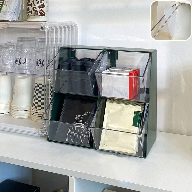 Plastic Tea Bag Coffee Storage Box Candy Chocolate Snack Rack Jewelry Storage
