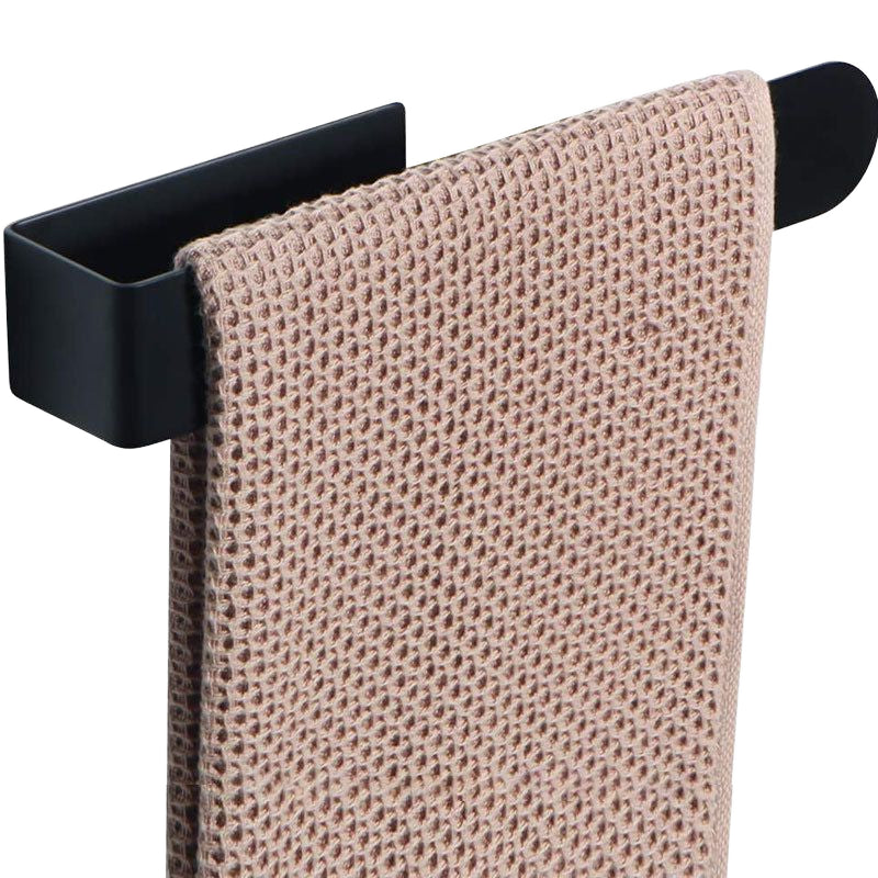 Modern Satin Towel Holder & Hanger Adhesive No-Drilling Bathroom Kitchen Rack
