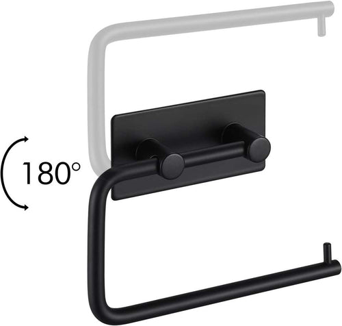 Adjustable Self-Adhesive Stainless Steel Toilet Paper and Paper Towel Holder for Bathroom