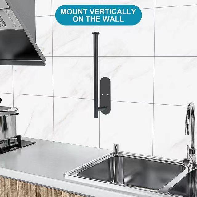 Paper Towel Holder Under Cabinet Wall Mount for Kitchen Paper Towel, Self-Adhesive Paper Towel Holder, Stainless Steel SUS304