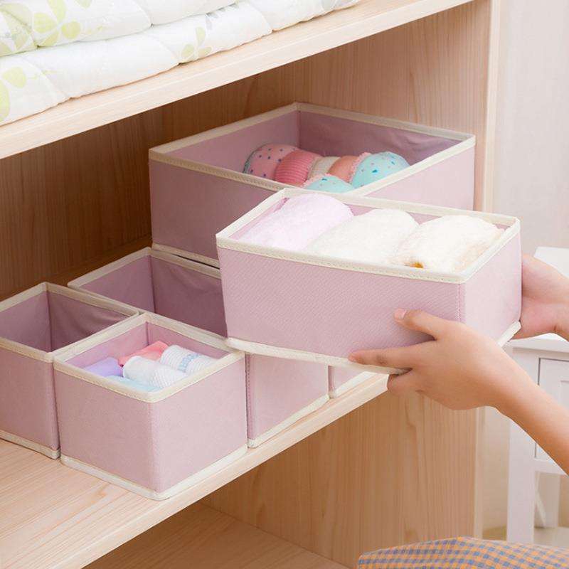 Bestselling Drawer Dividers Household Cabinet Underwear Organizer 6-Piece Storage Drawer Organizer Set Fabric Sock Organizer
