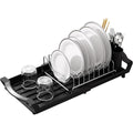 Adjustable Expandable Metal Dish Drying Rack with Non-Collapsible Single-Tier Kitchen Shelf Holder
