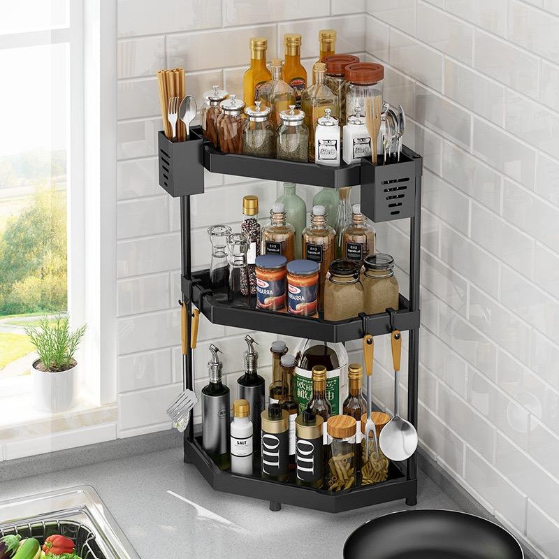 Kitchen Spice Rack Organizer Space-Saving Metal Organizer
