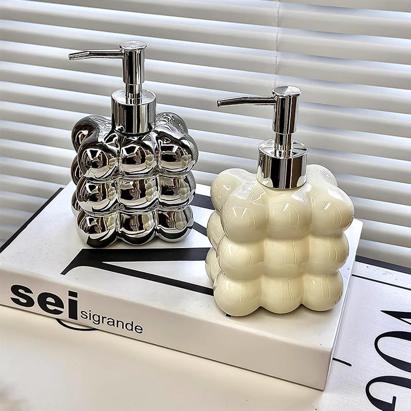 Ceramic Soap Dispenser Set for Bathroom and Kitchen