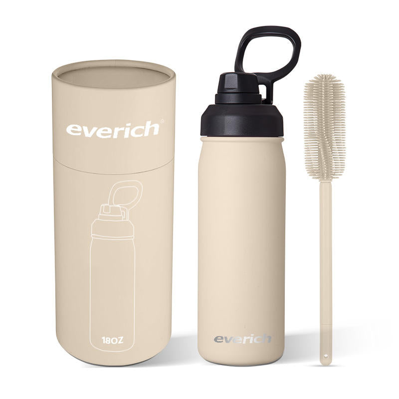 Stainless Steel Gym Water Bottle with Straw Lid