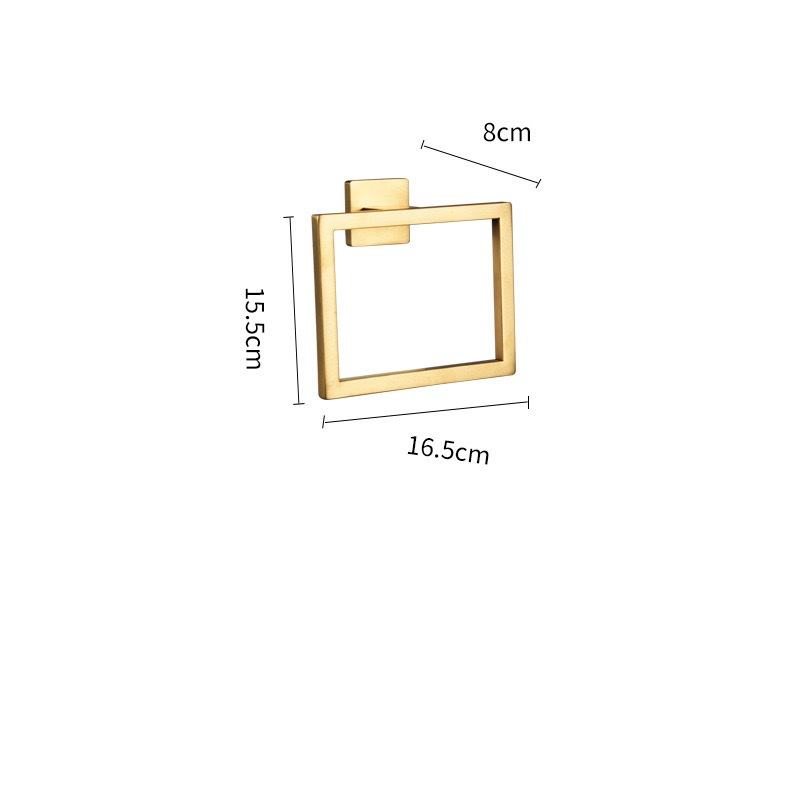 Luxury Shower Towel Holder Tissue Holder Bathroom Hardware Gold Stainless Steel Wall Mount