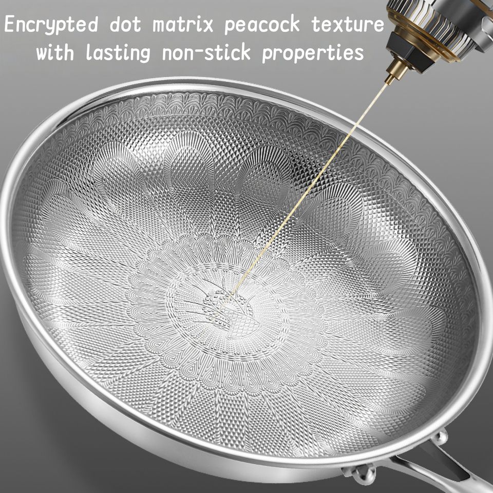 Durable Chinese Hand-Hammered Cooking Wok with Titanium Coating for Induction Cooktops