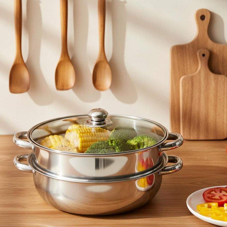 Dual-Purpose Stainless Steel Multi-Layer Electromagnetic Soup Steam Pot with Metal Construction - Wholesale Promotion