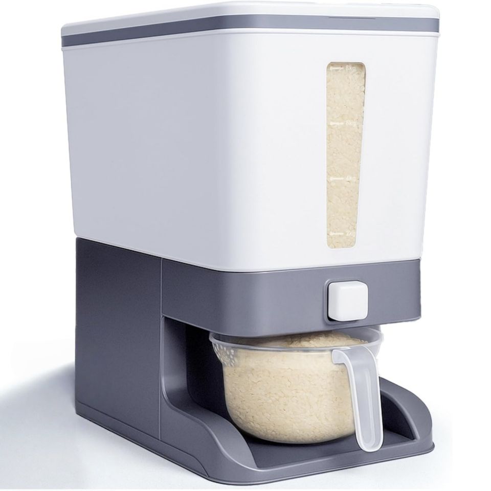 Best-Selling Modern Multifunctional PP Material Rectangular Rice and Grain Dispenser Storage Box Cabinet Organizer Container