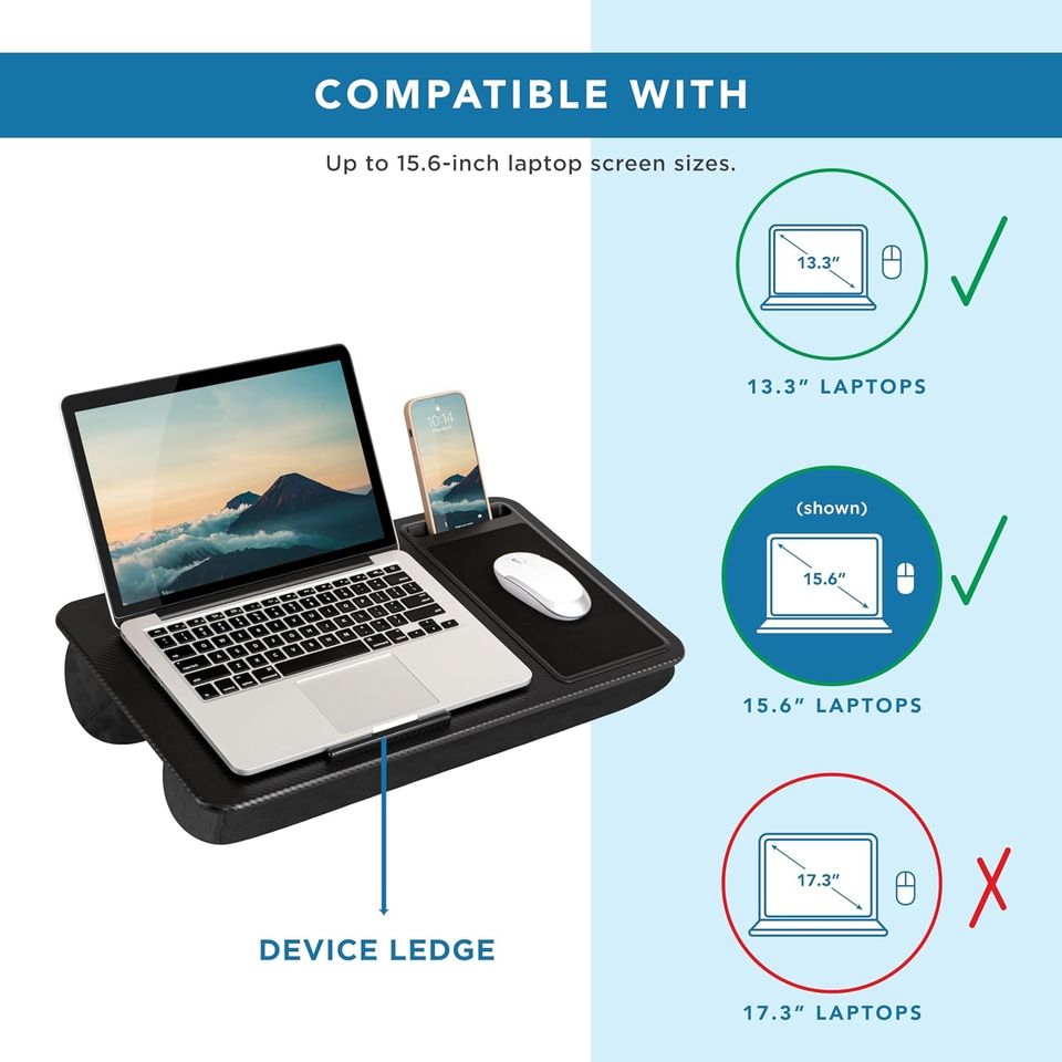 Portable Laptop Desk with Drawer Organizer and Phone Holder