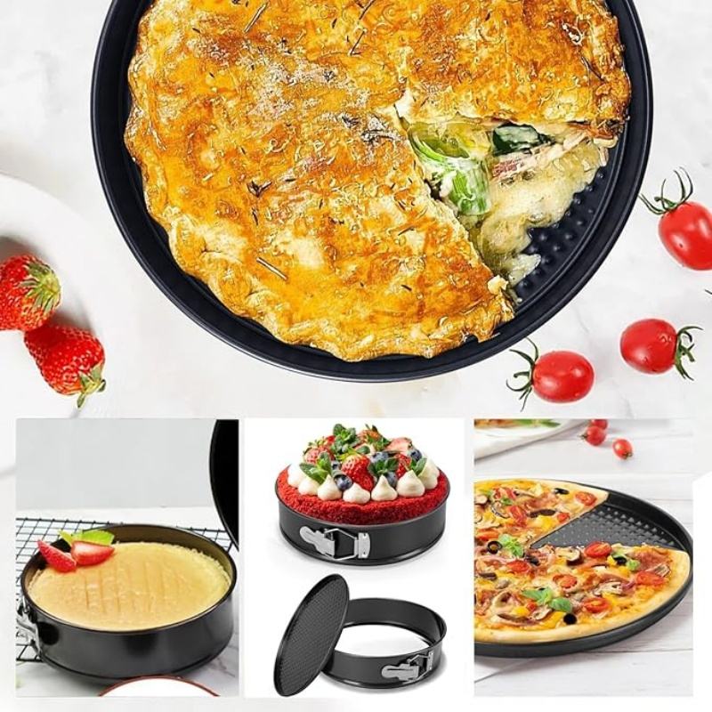 Inspiration Springform Cake Tin Set, Non-Stick Round Cake Pans with Removable Bottom
