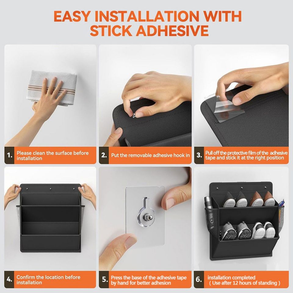 Canvas RV Wall-Mounted Shoe Rack Freestanding Space-Saving with Large Deep Pockets for Boot Storage Camper Cabinet Storage Bags