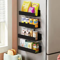 Magnetic Spice Jar Shelf with Moveable Multifunctional Refrigerator Rack