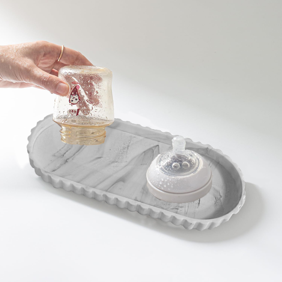 Luxury Oval Silicone Soap Dish for Bathroom and Household