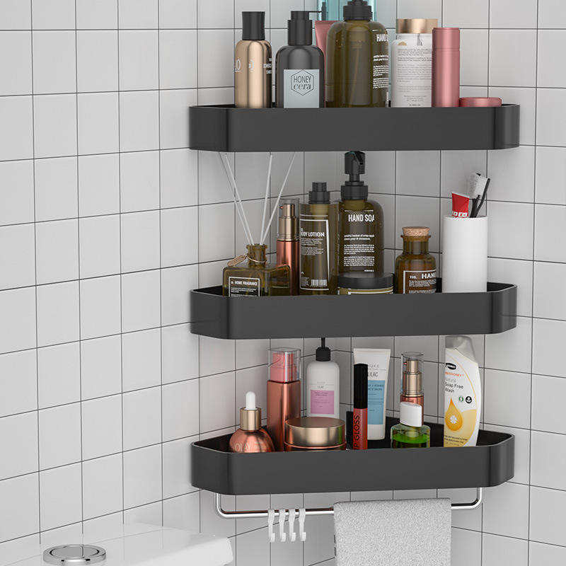 High-Quality Wall-Mounted Corner Shower Shelf Hanging Bathroom Rack Storage Organizer Shampoo Holder