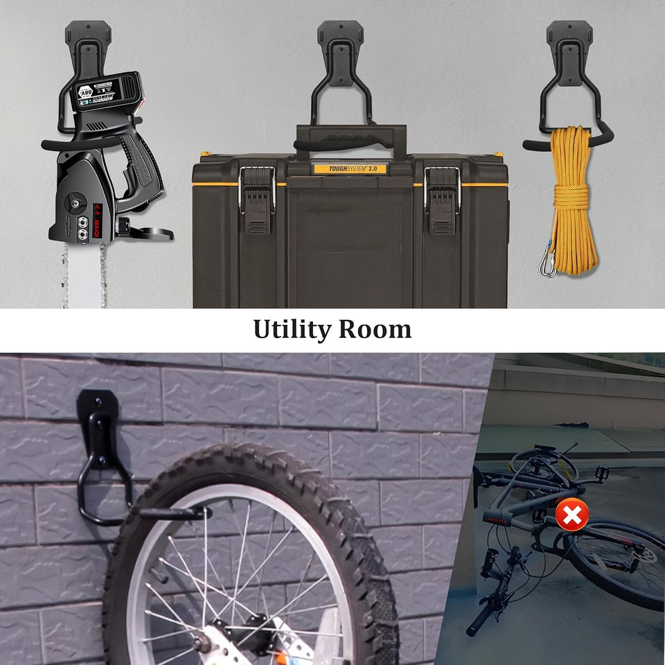 Bicycle Storage Rack Wall Mount Space Saving Vertical Garage Bike Holder Storage Stand