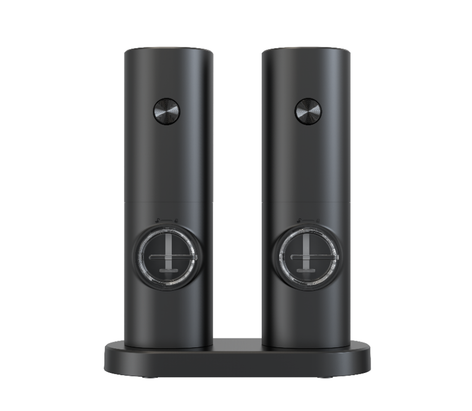 Electric Salt and Pepper Grinder Set with Storage Base Spice Bottle