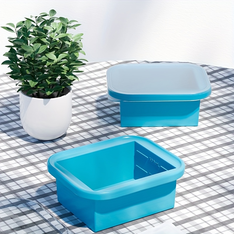 Silicone Freezer Box with Lid 500ml Meal Prep Container Reusable Soup Freezing Molds for Storing Soup, Broth, Sauce Back to School