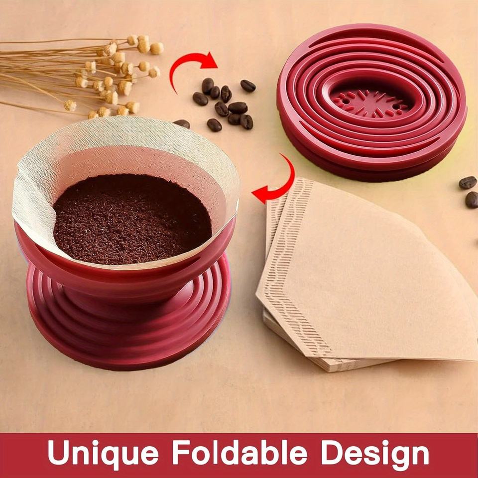 Foldable Coffee Filter Cup Reusable Silicone Filter Cup