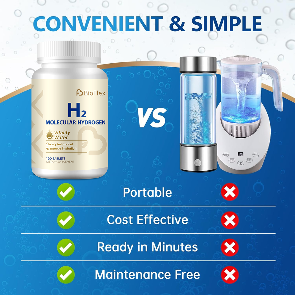 OEM Private Label 120 Tablets H2 Molecular Elemental Magnesium Hydrogen Wholesale for Adult Drinking Water Not for Newborns