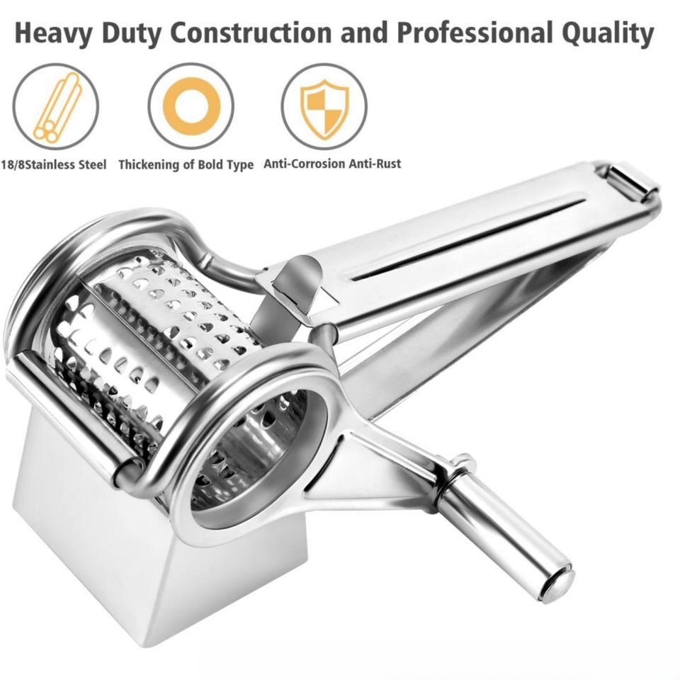 Edelstahl Gemüseschneider Reibe Käseschredder Umweltfreundlich Spülmaschinenfest