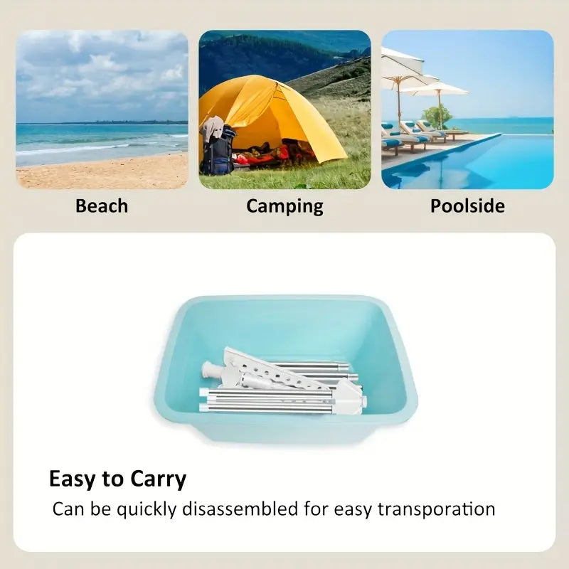 Multifunctional Folding Standing Clothes Drying Rack with Rotating Hangers for Bathroom, Home & Outdoor Space Use