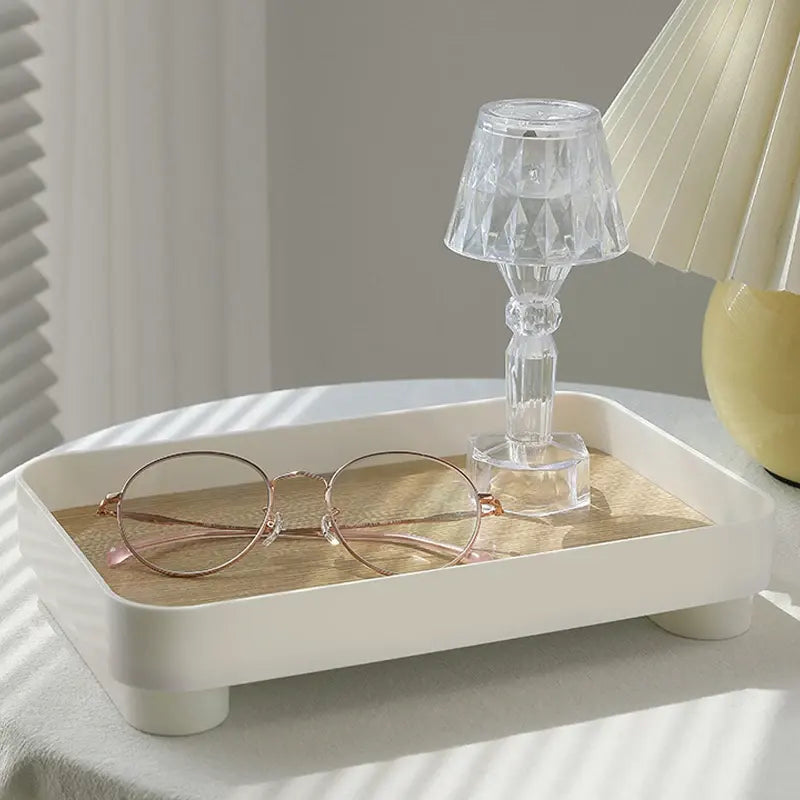 Plastic Storage Tray for Desktop Aromatherapy and Key Organization