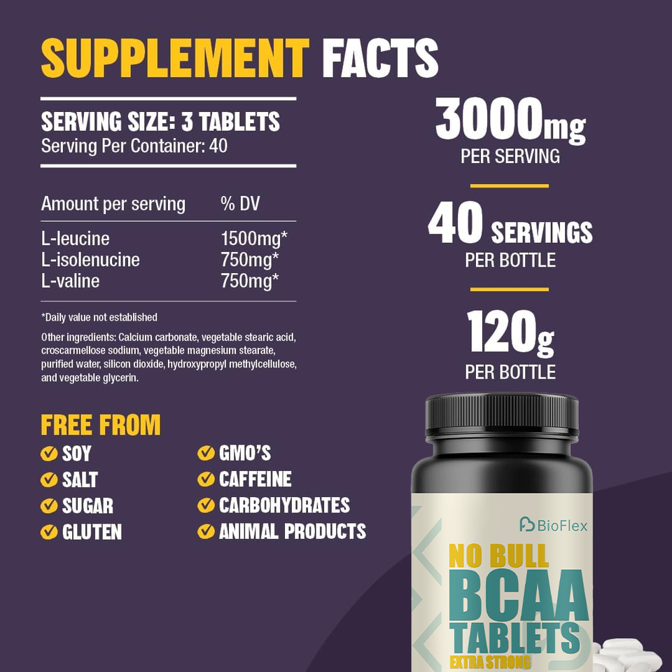 Private Label Muscle Regeneration BCAA Tablets