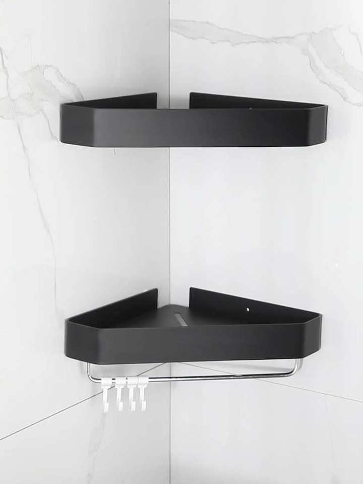 High-Quality Wall-Mounted Corner Shower Shelf Hanging Bathroom Rack Storage Organizer Shampoo Holder