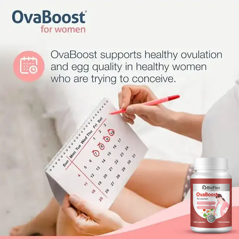 OEM Flo Ovarian Support Ovaboost Capsules with Myo-Inositol Antioxidants & Methyl folate for Women's Egg Quality & Ovaries